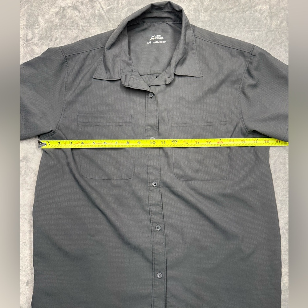 Bass Pro Shops Men's Charcoal Button Down Shirt - Picture 4 of 12